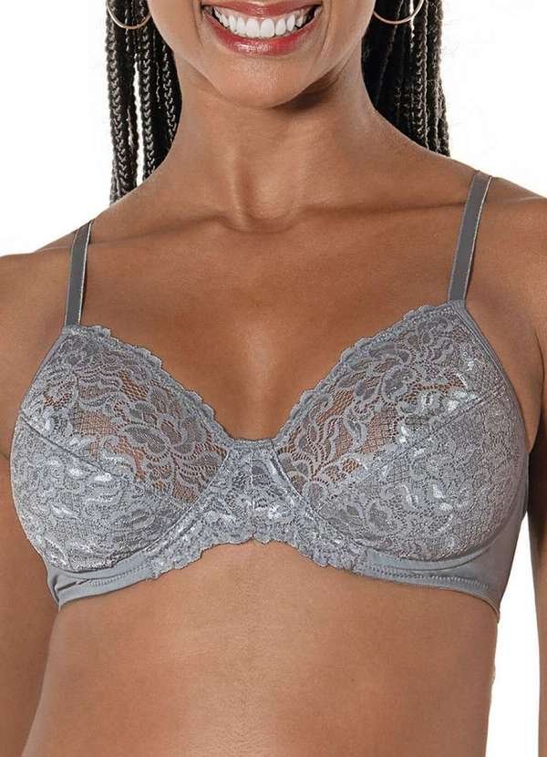 Imagem principal Sutiã com Aro e sem Bojo Cello Demillus 64512 76-Prata Demillus