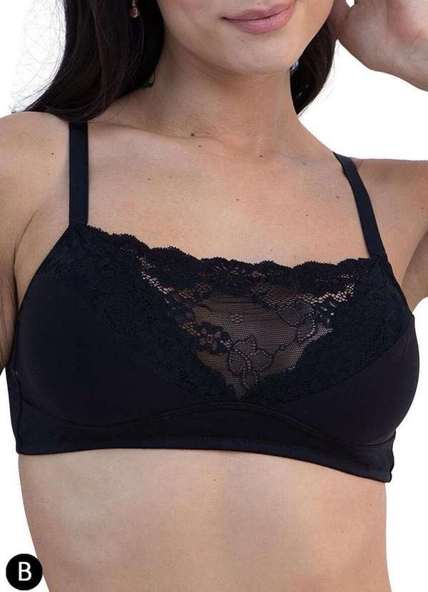 Sutiã Mastectomia Darling 424.22 Taça B Pre-Preto