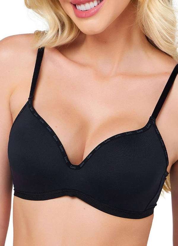 Imagem principal Sutiã sem Aro com Bojo Push Up Love Secret 838103 012-Preto Love Secret