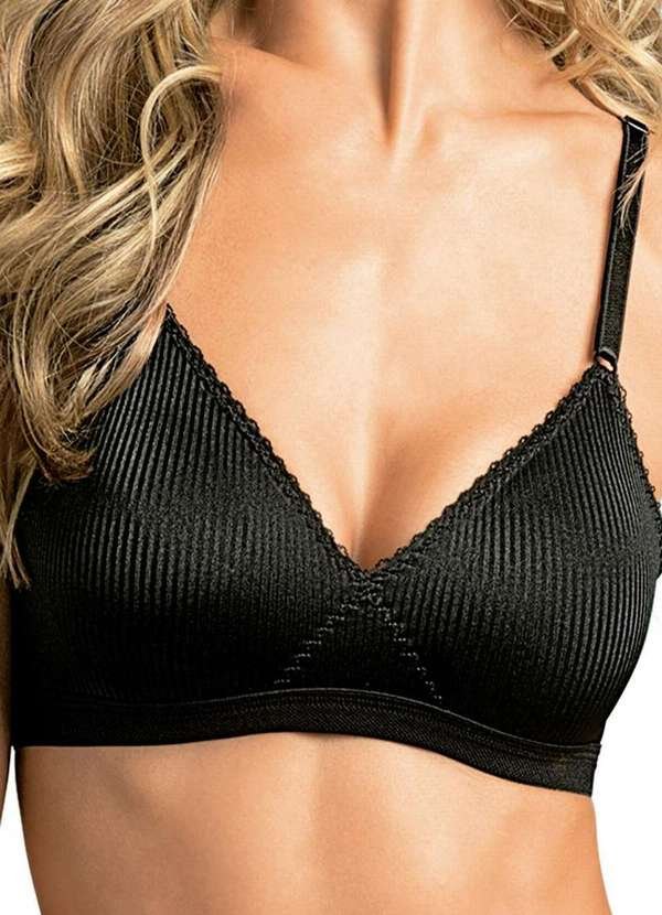 Sutiã sem Aro e sem Bojo Bourbon Demillus 61407 27-Preto