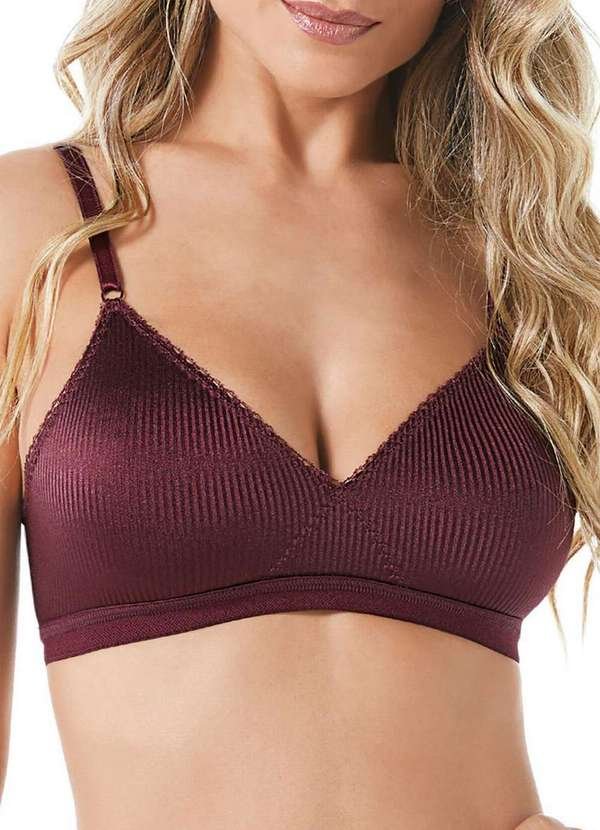 Sutiã sem Aro e sem Bojo Bourbon Demillus 61407 50-Vinho-Barolo