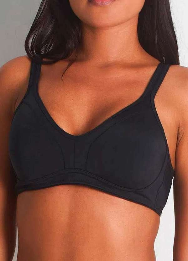 Sutiã sem Aro e sem Bojo Duloren 111756 Taça B 11-Preto