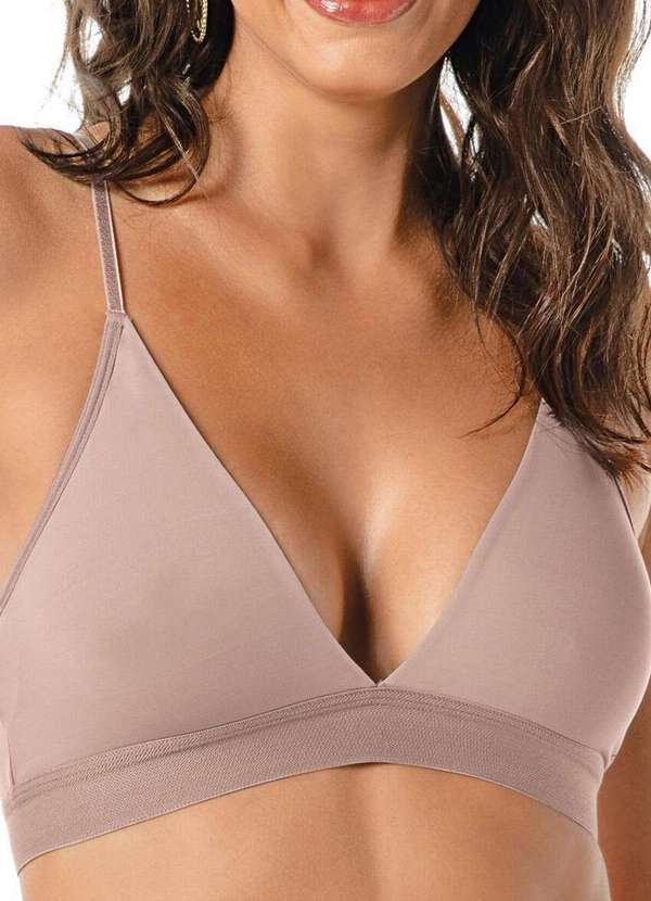 Sutiã sem Aro e sem Bojo Lieve Demillus 61047 55-Bege-Rosado