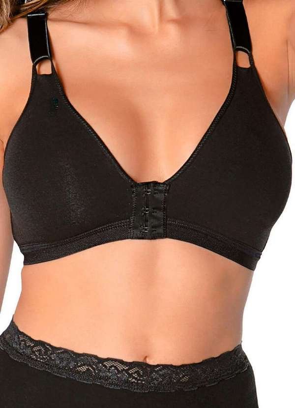 Sutiã sem Aro e sem Bojo Olimpo Demillus 61054 27-Preto