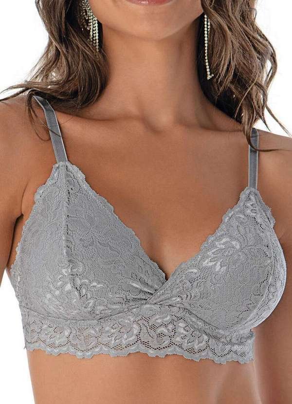Sutiã sem Aro e sem Bojo Xamego Demillus 61585 76-Prata