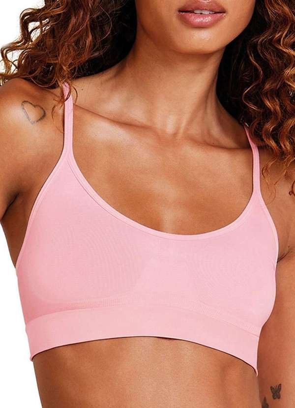 Top sem Aro e sem Bojo Hope S21020 Rad-Rosa-Algodão