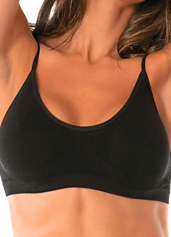 Top sem Aro e sem Bojo Ultraleve Demillus 61400 27-Preto