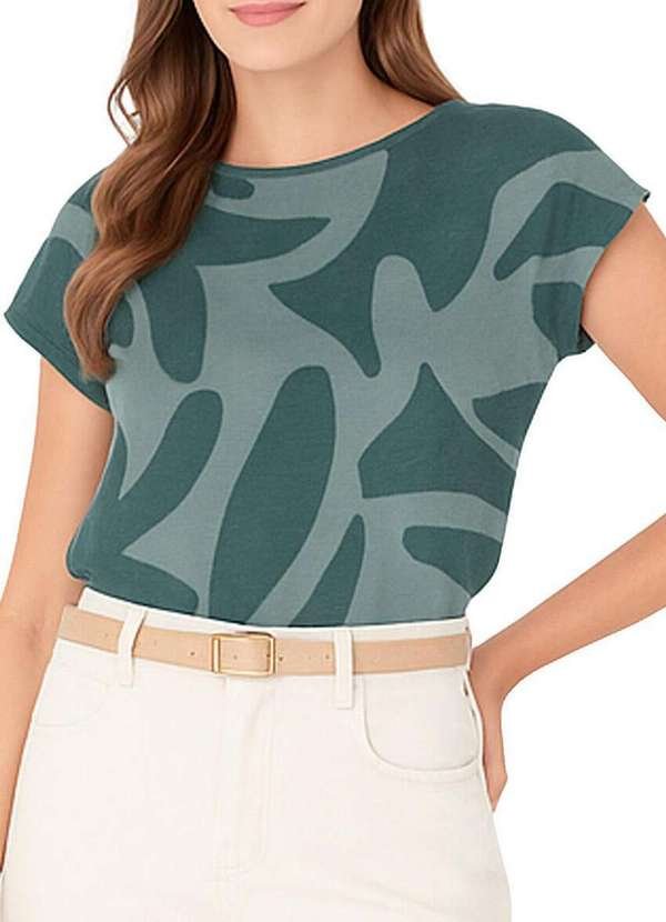 Imagem principal Blusa Feminina Malwee 1000120861 Dj86b-Verde-Claro-Geométrico Malwee