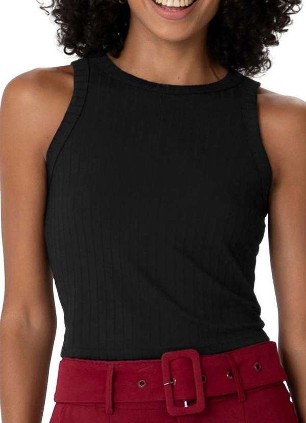 Blusa Feminina Regata Cropped Malwee 1000113554 00004-Preto