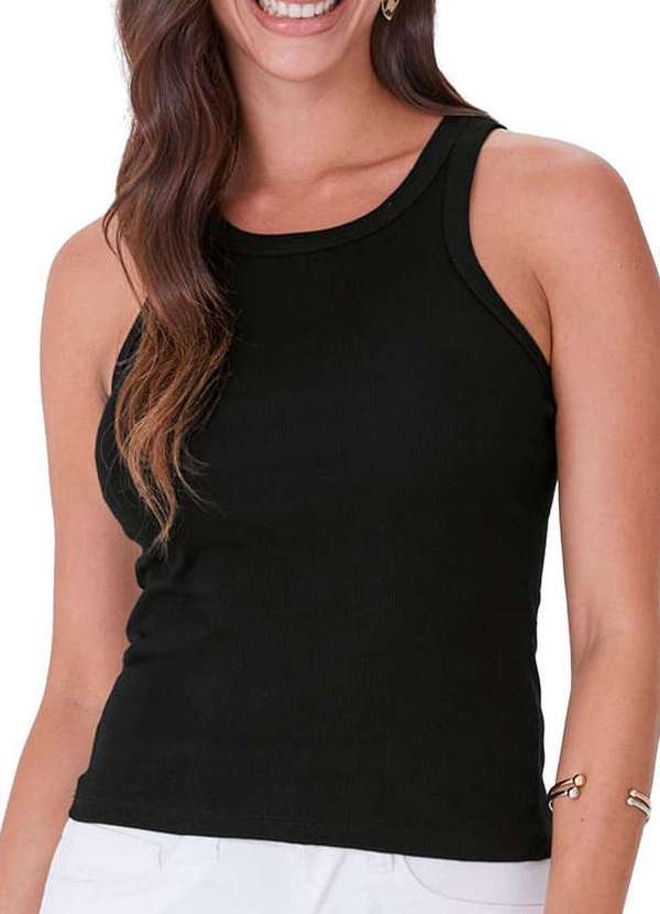 Camiseta Feminina Regata Malwee 1000119205 00004-Preto