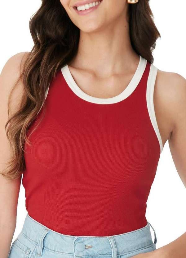 Camiseta Feminina Regata Malwee 1000119205 02226-Vermelho