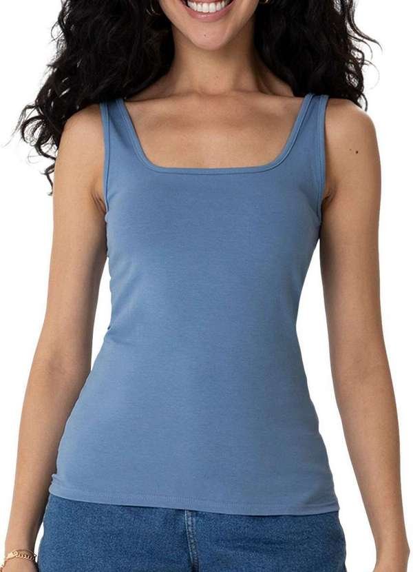 Imagem principal Blusa Feminina Regata Malwee 1000004492 00338-Azul Malwee