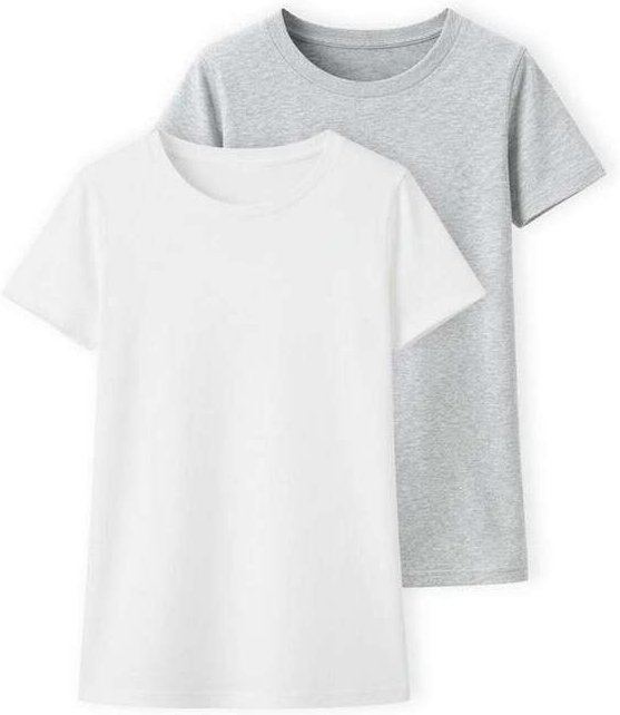 Imagem principal Kit com 2 Camisetas Feminina Hering 0241 Branco-Mescla Hering