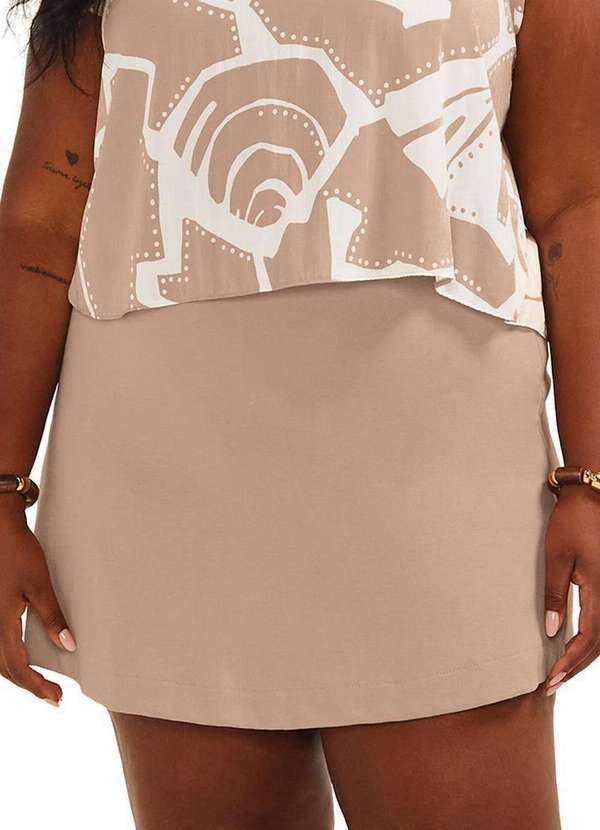 Shorts Saia Marialicia 184289 8038-Marrom-Claro