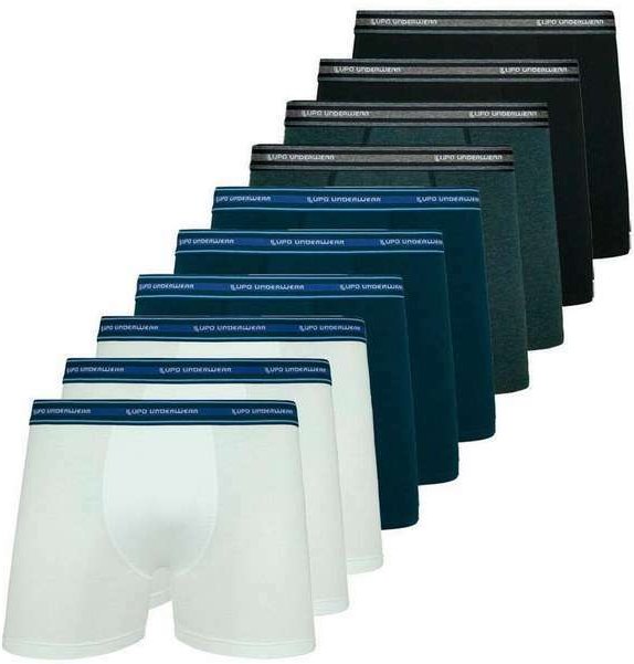 Imagem principal Kit com 10 Cuecas Boxer Lupo 523-088 Branco-Marinho-Chumbo-Preto Lupo