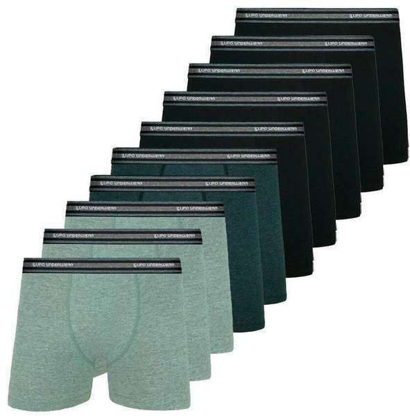 Imagem principal Kit com 10 Cuecas Boxer Lupo 523-088 Mescla-Chumbo-Preto Lupo