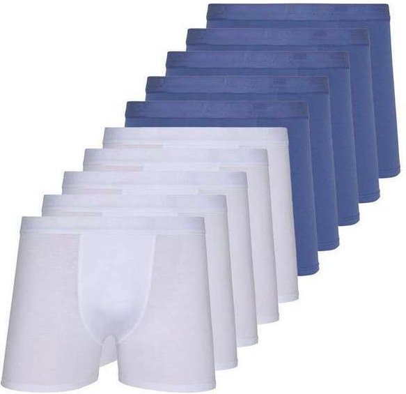 Imagem principal Kit com 10 Cuecas Boxer Lupo 784-017 Branco-Azul Lupo