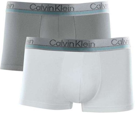 Kit com 2 Cuecas Boxer Calvin Klein C11.11 Br00-Branco-Cinza