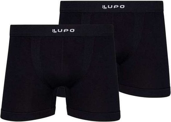 Imagem principal Kit com 2 Cuecas Boxer Lupo 661-001 9990-Preta Lupo