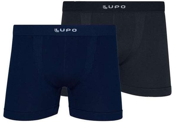 Imagem principal Kit com 2 Cuecas Boxer Lupo 661-001 Marinho-Grafite Lupo