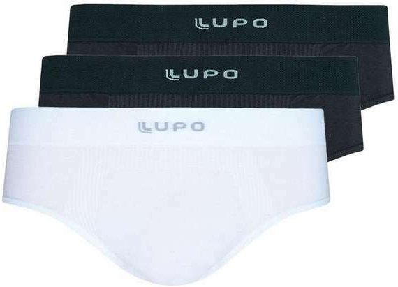 Imagem principal Kit com 2 Cuecas Slip Lupo 681-001 Grafite-Branco Lupo