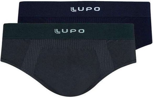 Imagem principal Kit com 2 Cuecas Slip Lupo 681-001 Preto-Grafite Lupo