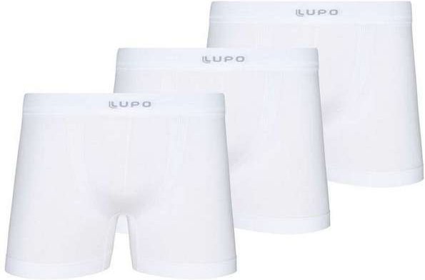 Imagem principal Kit com 3 Cuecas Boxer Lupo 661-001 1110-Branca Lupo