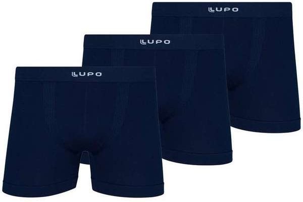 Imagem principal Kit com 3 Cuecas Boxer Lupo 661-001 2800-Marinho Lupo