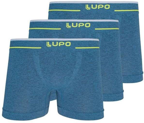 Imagem principal Kit com 3 Cuecas Boxer Lupo 733-004 Azul Lupo