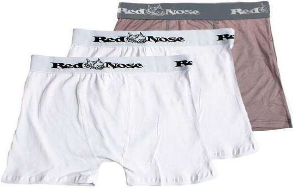 Imagem principal Kit com 3 Cuecas Boxer Red Nose 320 Branco-Cinza Red Nose