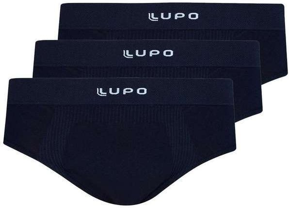 Imagem principal Kit com 3 Cuecas Slip Lupo 681-001 Preto Lupo