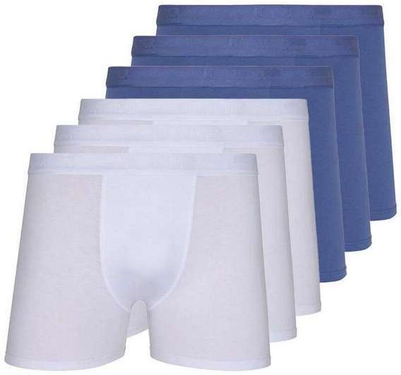 Imagem principal Kit com 6 Cuecas Boxer Lupo 784-017 Branco-Azul Lupo