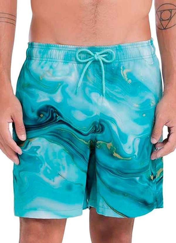 Shorts Masculino Praia Mash 615.35 Vd11-Verde-Agua