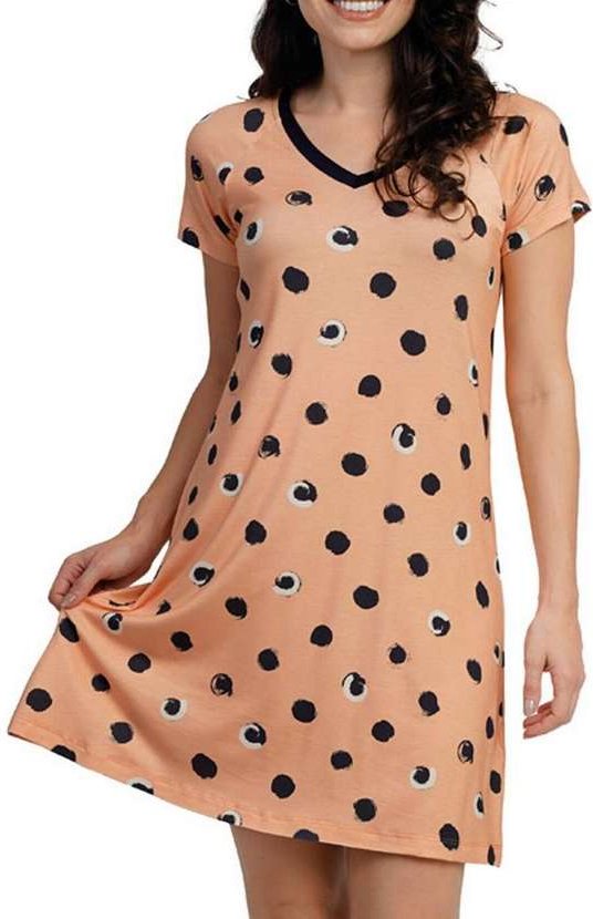 Camisola Feminina Curta Podiun 266053 469-Poá-Solar