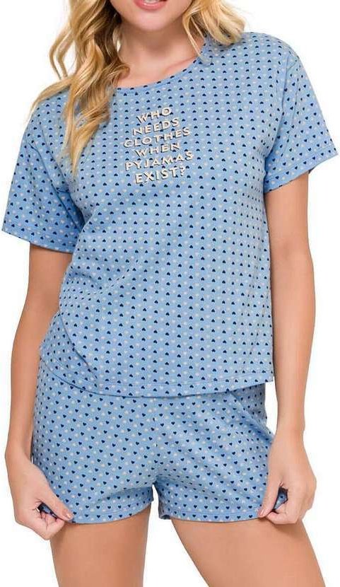 Imagem principal Pijama Feminino Curto Espaço Pijama 4010132 Azul Espaço Pijama