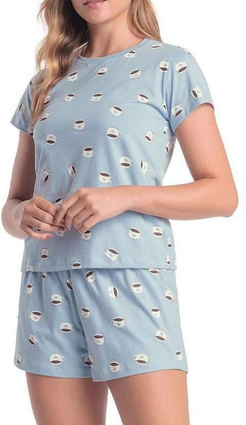 Imagem principal Pijama Feminino Curto Espaço Pijama 4010302 Azul Espaço Pijama
