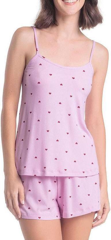 Pijama Feminino Curto Espaço Pijama 4010325 Rosa