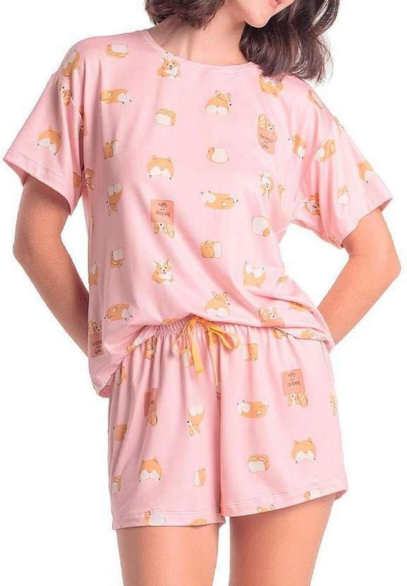 Imagem principal Pijama Feminino Curto Espaço Pijama 4010327 Rosa Espaço Pijama
