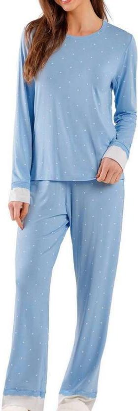 Imagem principal Pijama Feminino Longo Cor com Amor 2010706 Azul-Claro Cor com Amor