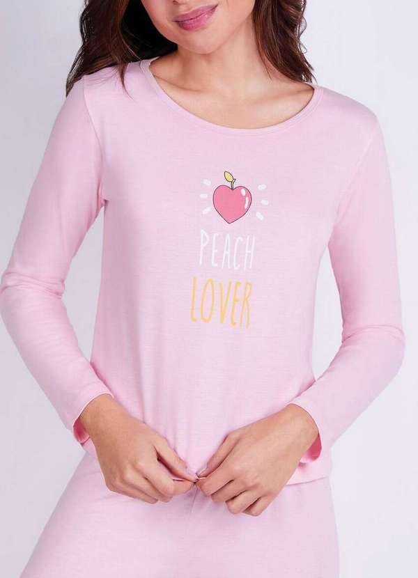 Pijama Feminino Longo Lupo 24417-001 5110-Rosa