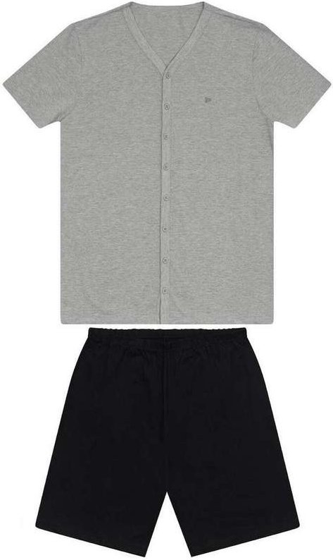 Imagem principal Pijama Masculino Curto Malwee 1000130741 50000-Cinza-Preto Malwee