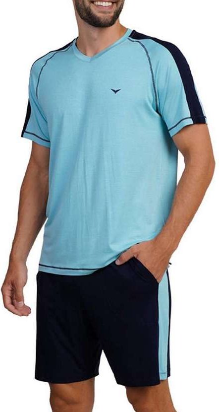 Pijama Masculino Curto Podiun 268054 464-Brisa-Azul