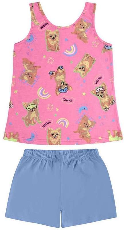 Pijama Infantil Menina Curto Malwee 1000130561 Ds74b-Rosa