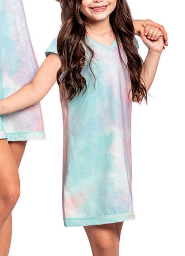 Imagem principal Camisola Infantil Menina Curta Lupo 22333-001 4060-Verde-Água Lupo