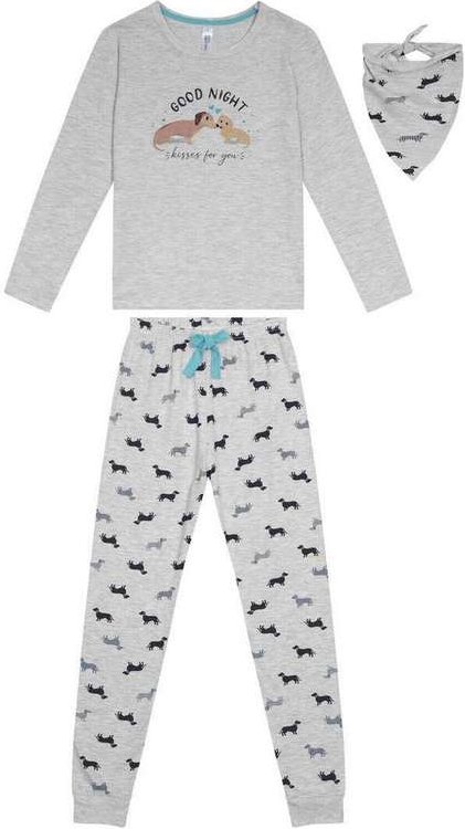 Imagem principal Pijama Infantil Menina Longo Malwee 1000117604 40000-Cinza-Claro Malwee