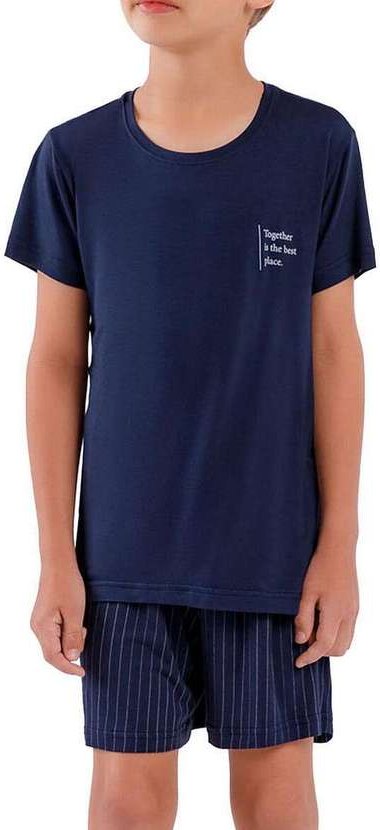 Imagem principal Pijama Infantil Menino Curto Cor com Amor 2060047 Azul-Marinho Cor com Amor