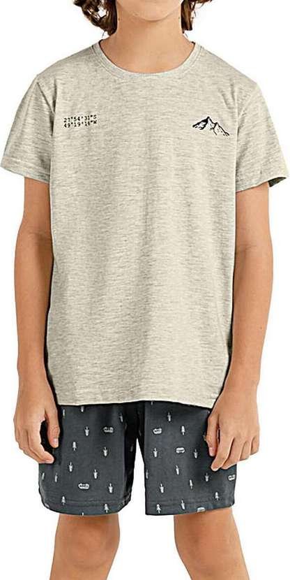 Imagem principal Pijama Infantil Menino Curto Kputz 2060027 Mescla-Bege-Chumbo Cor com Amor Cor com Amor
