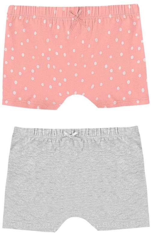 Kit com 2 Calcinhas Infantil Malwee 1000111502 D013z-Rosa-Cinza