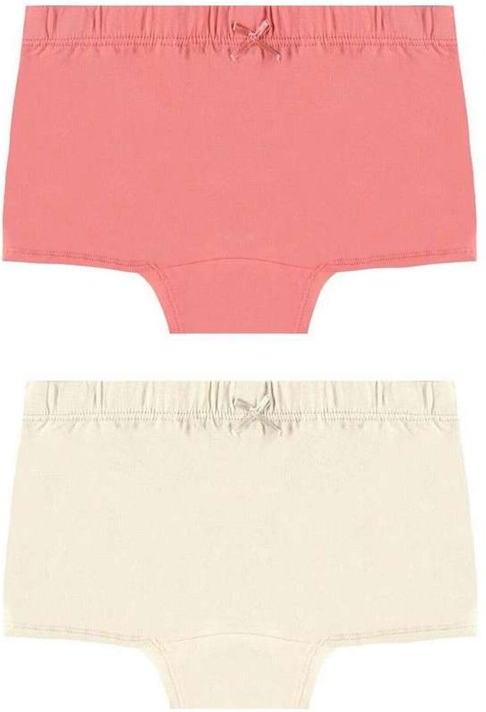 Kit com 2 Calcinhas Infantil Malwee 1000111502 D020u-Rosa-Off-White