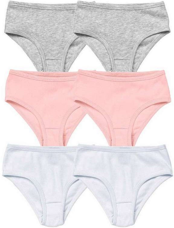 Imagem principal Kit com 6 Calcinhas Infantil Hering 577a 1a-Cinza-Mescla-Rosa-Branco Hering